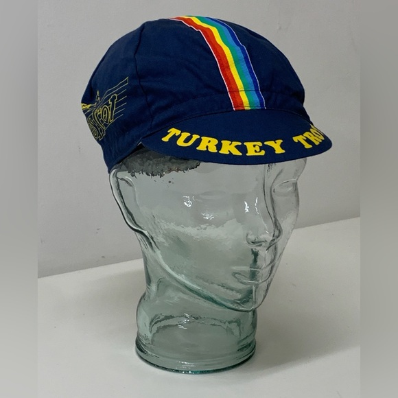 1983 Vintage Rare Dallas YMCA Thanksgiving Turkey Trot Rainbow Running Cap Hat - Picture 9 of 16